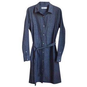 Carve Designs Blue Chambray Shirt Dress